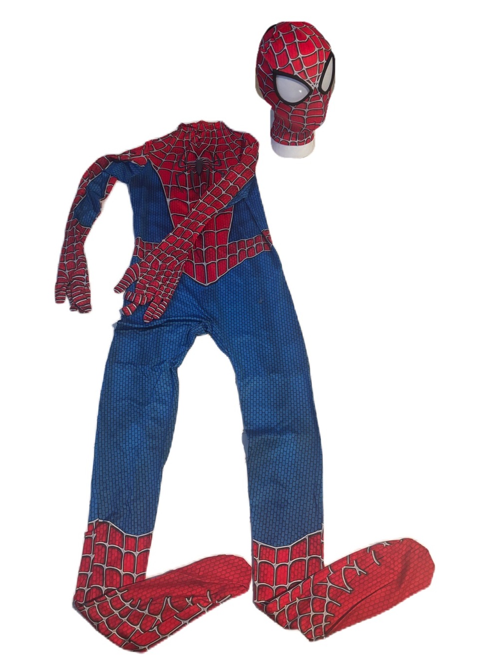 Classic Spider-Man Full Body Zentai Cosplay Stretch Youth Size XL (150cm)